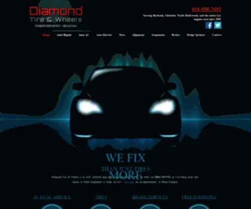 Diamondtireandwheels.com(Diamond Tire & Wheels) Screenshot