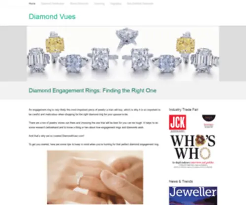 Diamondvues.com(How to Buy Diamonds Online) Screenshot