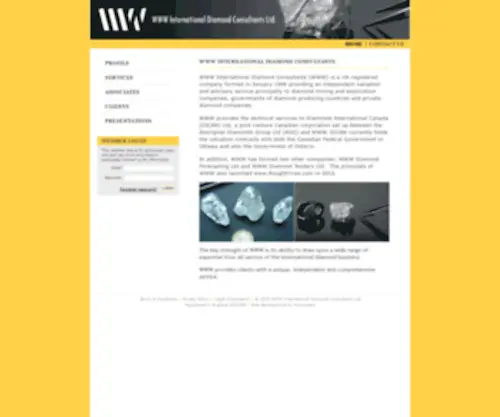 Diamondwww.com(WWW International Diamond Consultants) Screenshot