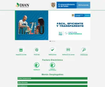 Dian.gov.co(Dirección de Impuestos y Aduanas Nacionales) Screenshot