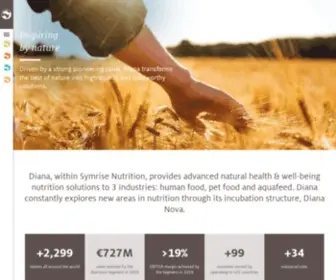 Diana-Ingredients.com(Un acteur de référence dans la performance sensorielle et nutritionnelle) Screenshot