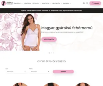 Dianafehernemu.hu(Diána Fehérnemű Webshop Hivatalos Gyártói Oldal) Screenshot