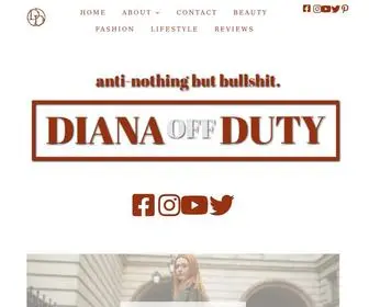 Dianaoffduty.com(Diana off Duty) Screenshot