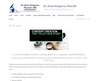 Dianarangaves.com(Content creation and ghostwriting services) Screenshot