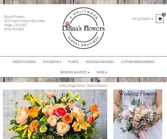 Dianasflowers.com(Valley Village Florist) Screenshot