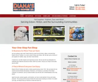Dianaspets.ca(Diana's Pets & Trophies Ltd) Screenshot