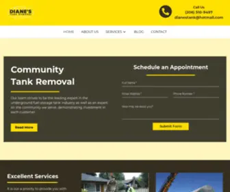 Dianestankremoval.com(Dianes Tank Removal) Screenshot