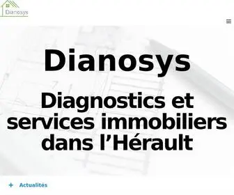 Dianosys.fr(Diagnostics et services immobiliers) Screenshot