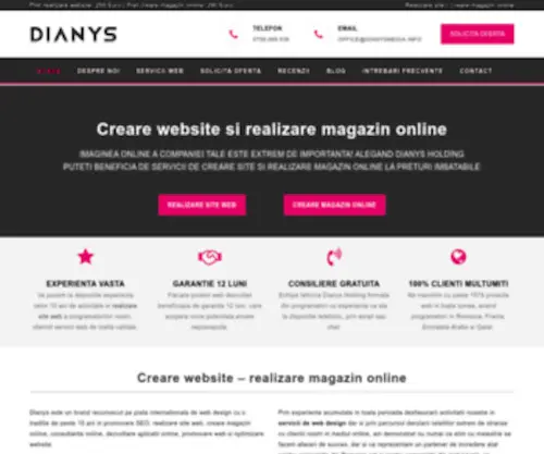 Dianysmedia.com(Creare site web) Screenshot