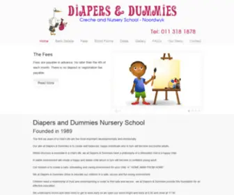 Diapersanddummies.co.za(Diapers & Dummies Nursery School Midrand) Screenshot