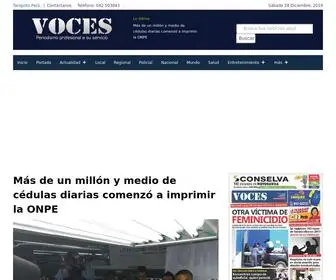 Diariovoces.com.pe(Diario Voces) Screenshot