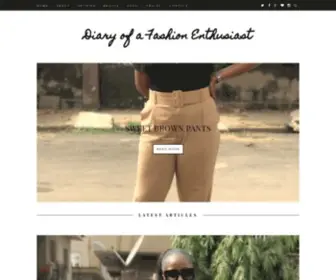 Diaryofafashionenthusiast.com(Diary of a Fashion Enthusiast) Screenshot