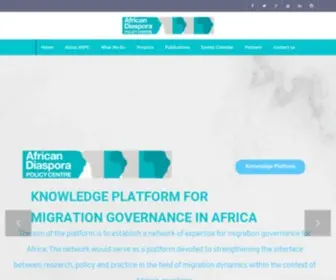 Diaspora-Centre.org(African Diaspora Policy Centre) Screenshot