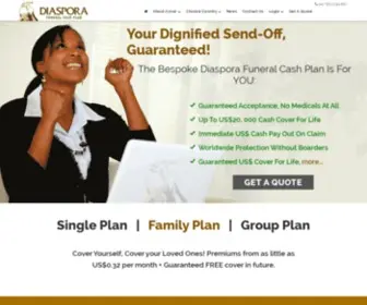 Diasporafuneralcashplan.com(Diaspora Funeral Cashplan) Screenshot