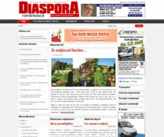 Diasporaro.com(Diaspora Romaneasca) Screenshot