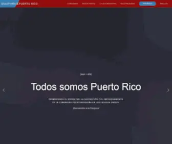 Diasporaxpuertorico.org(Diaspora For Puerto Rico) Screenshot