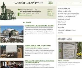 Diaszporaalapitvany.ro(Diaszp) Screenshot