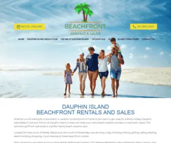 Dibeachfront.com(Dauphin Island Beachfront Vacation Rental and Sales) Screenshot