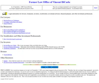 Dicarlolaw.com(Sacramento Law Office of Vincent DiCarlo) Screenshot