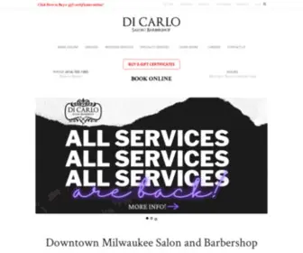 Dicarlosalonbarbershop.com(Di Carlo Salon &amp; Barbershop&#039;s mission) Screenshot