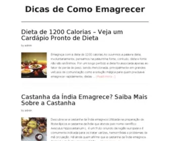 Dicascomoemagrecer.com.br(Dicas de Como Emagrecer) Screenshot