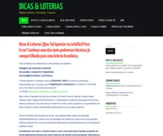 Dicaseloterias.com(Conheça uma das mais poderosas técnicas já compartilhada para uma loteria brasileira) Screenshot