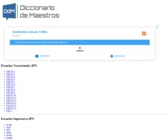 Diccionariodemaestros.com(Diccionario de Maestros) Screenshot