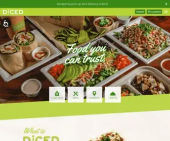 Dicedfood.com(Quick Healthy Food) Screenshot