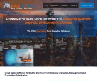 Dicelytics.com(Reservoir Analytics and Field Development Planning) Screenshot