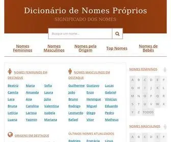 Dicionariodenomesproprios.com.br(Significado dos Nomes) Screenshot