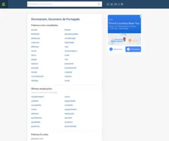 Dicionarium.com(é um dicionário de português online e gratuito) Screenshot
