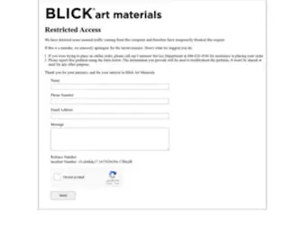 Dickblick.com(Art Supplies) Screenshot