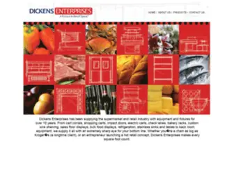 Dickensenterprises.com(Dickens Enterprises offers display and storage products for the food and retail industry) Screenshot