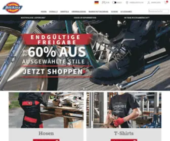 DickiesStore.de(Dickies Workwear Arbeitsschutz & Berufskleidung) Screenshot