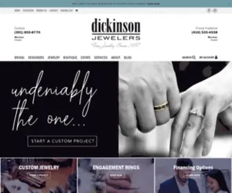 Dickinsonjewelers.com(Jewelry Store in Dunkirk MD) Screenshot