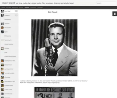 Dickpowell.net(Dick Powell) Screenshot