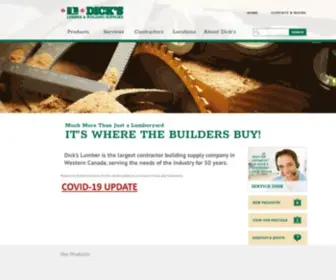 Dickslumber.com(Building Supplies & Materials in Vancouver) Screenshot