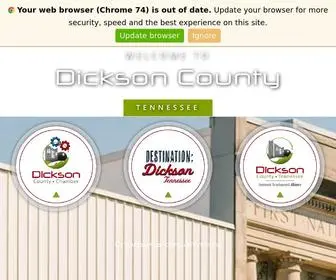 Dicksoncountychamber.com(Dickson County Chamber & Tourism) Screenshot