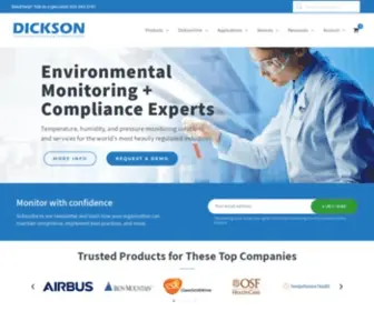 Dicksondata.com(Environmental Monitoring Solutions) Screenshot