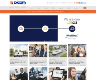 Dicom.com(Shipping, courier and expedited transportation services) Screenshot