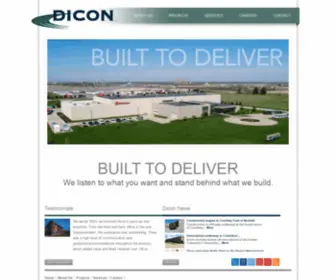 Dicon.com(BUILT TO DELIVER) Screenshot