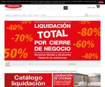 Dicoro.com(Tienda de muebles baratos online para el hogar y decoración) Screenshot