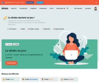 Dictaly.com(Dictée en ligne) Screenshot