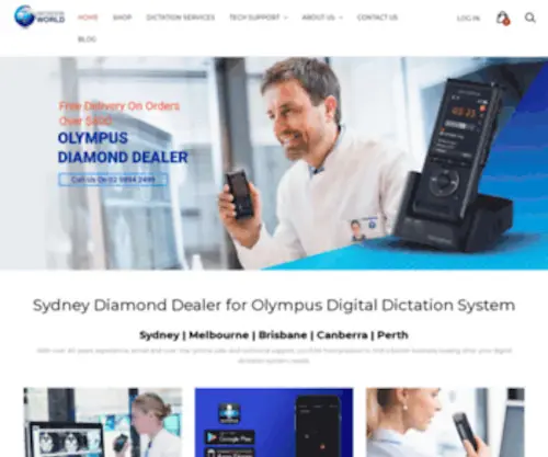 Dictationworld.com.au(Olympus Dictaphone Machines) Screenshot