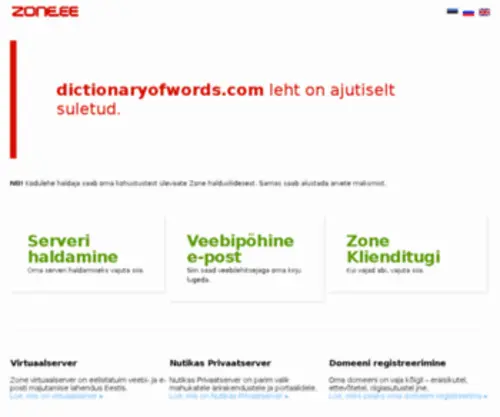 Dictionaryofwords.com(Dictionary of Words Online'.$mainkeywords.') Screenshot