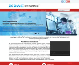 Didacinternational.com(Mechanical Lab Equipment Manufacturer) Screenshot