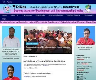 Dides.ac.tz(Dodoma Institute of Development and Entrepreneurship Studies (DIDES)) Screenshot