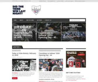 Didthetribewinlastnight.com(Cleveland Indians Scores & News) Screenshot