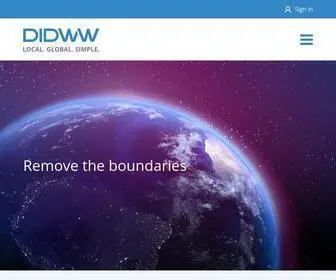 Didww.com(Voice and SMS Solutions for businesses and operators) Screenshot