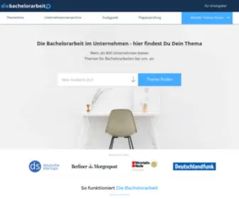Die-Bachelorarbeit.de(Die Bachelorarbeit im Unternehmen) Screenshot